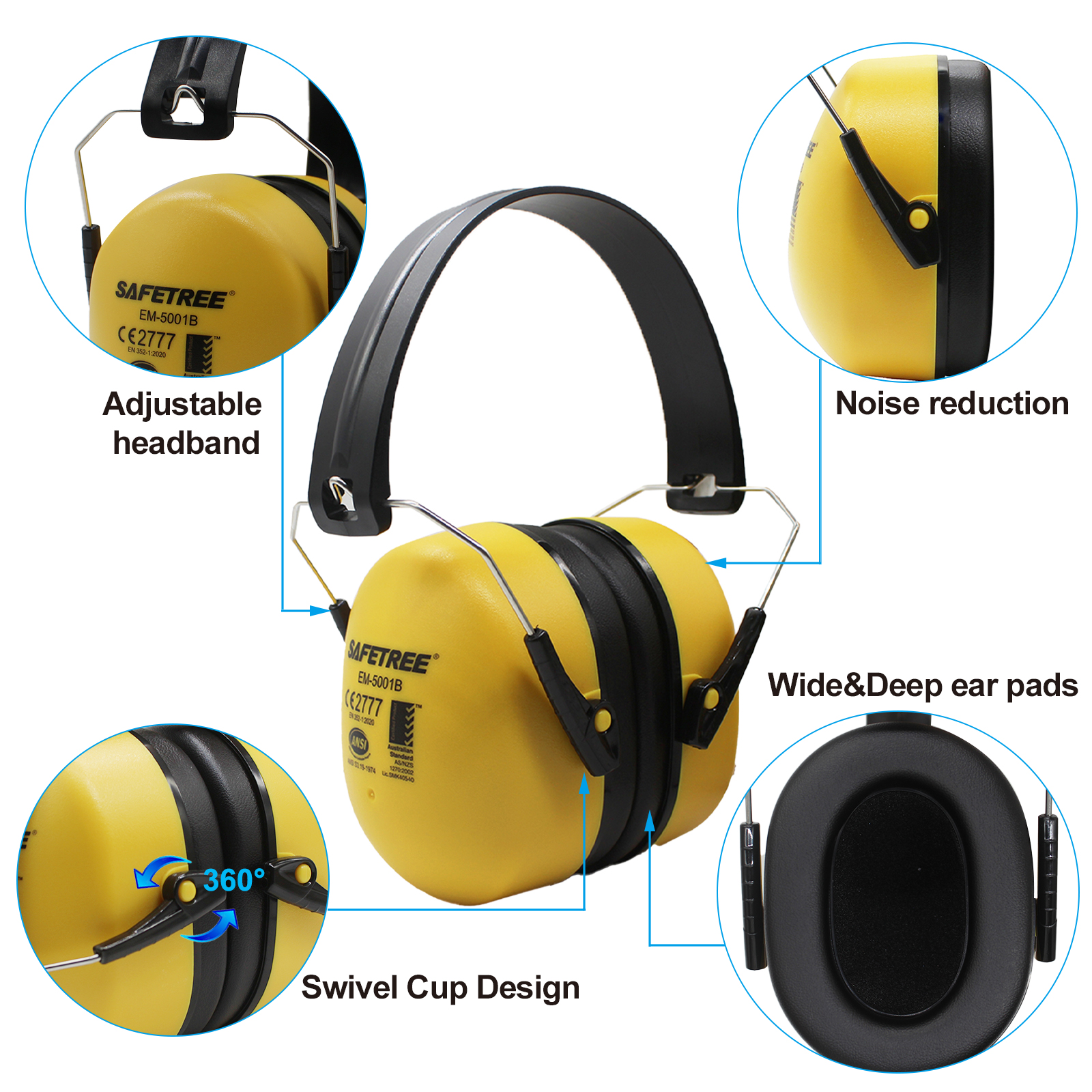 Safetree CE En 352-1: 2002 Fol – обзор и цена Earmuffs Foldable