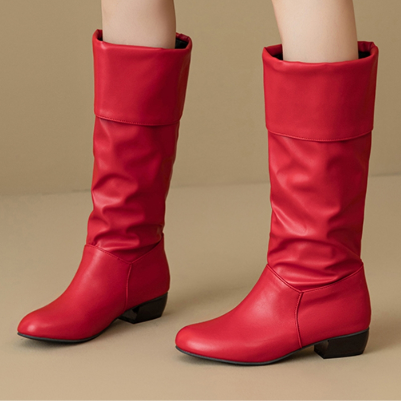 Slip on Knee High Boots Pleate – обзор и цена Waterproof Winter Boot
