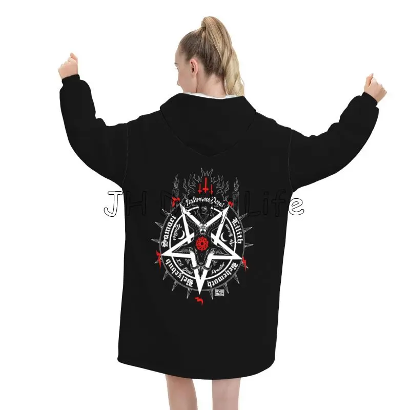 Black Satan Skull Dead Head My – обзор и цена Sherpa Hoodie Fleece