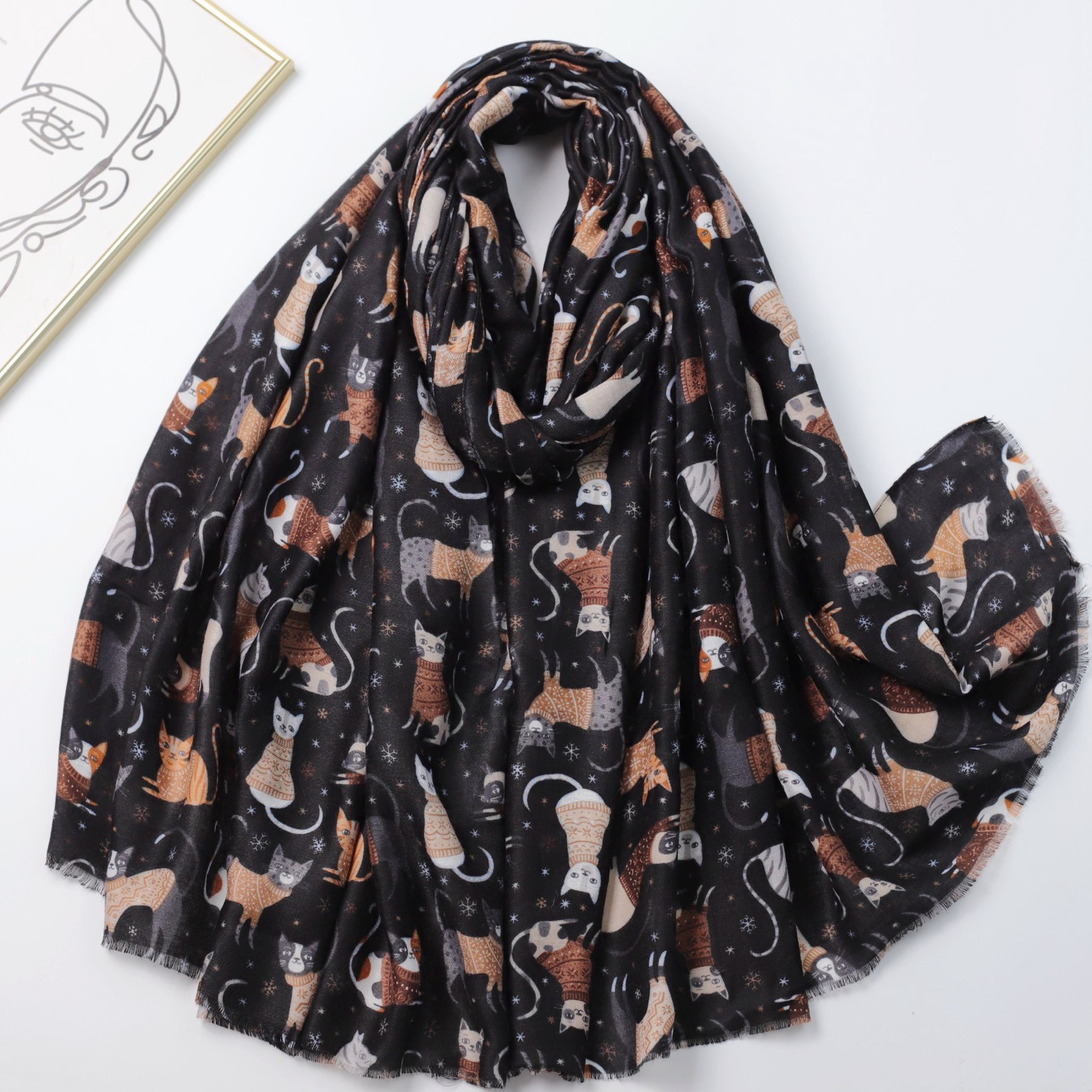 Women's Lovely Cartoon Playful – обзор и цена Shawl Wrap Winter