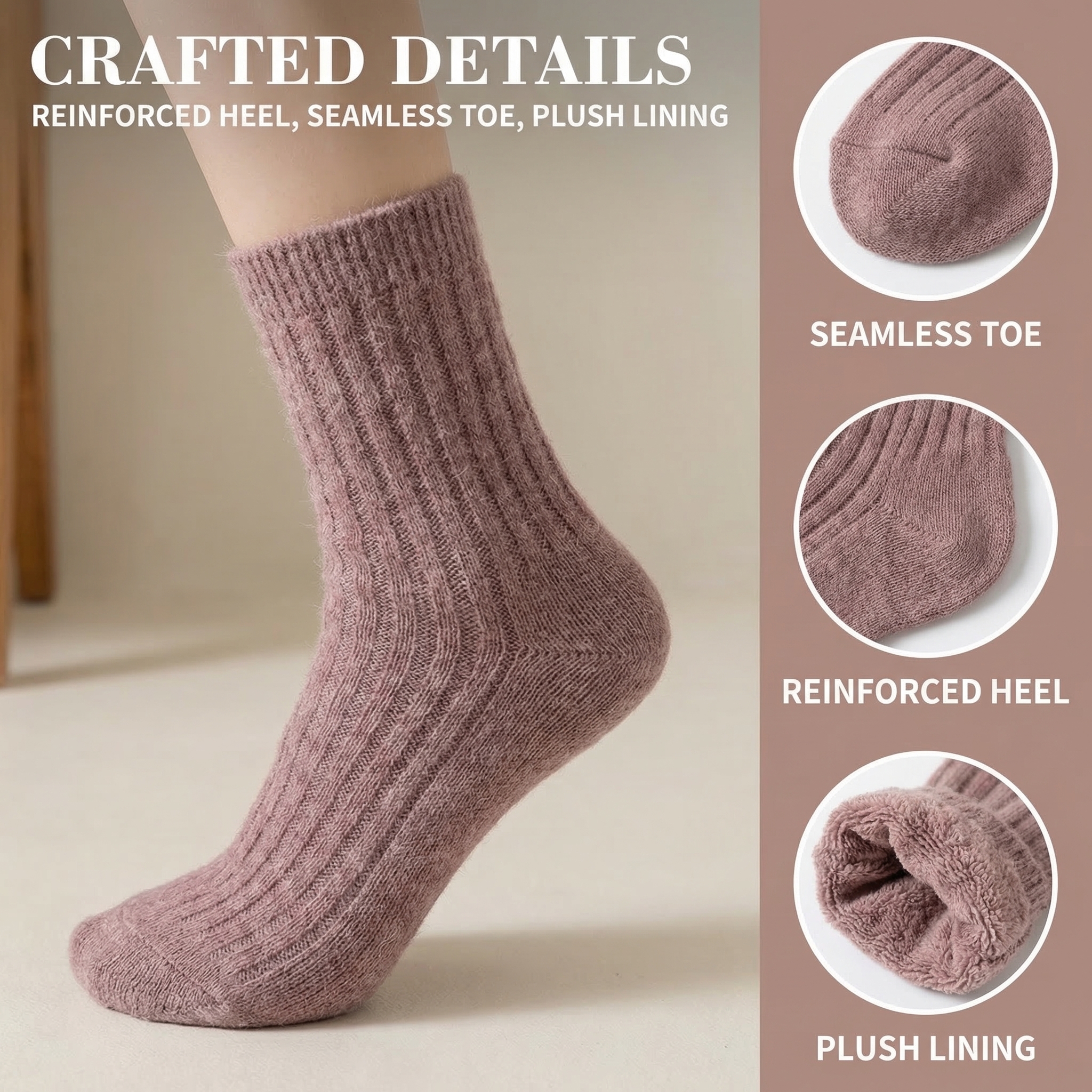 Wool Socks Women's Female Wint – обзор и цена Thermal Sock Wool