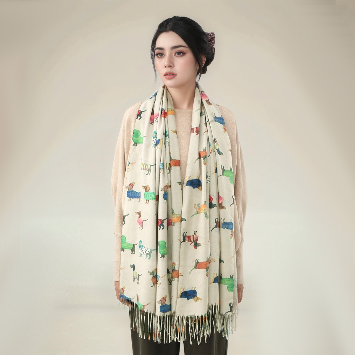 New Cashmere Scarf Shawl Dachs – обзор и цена Cashmere Pashmina Wrap