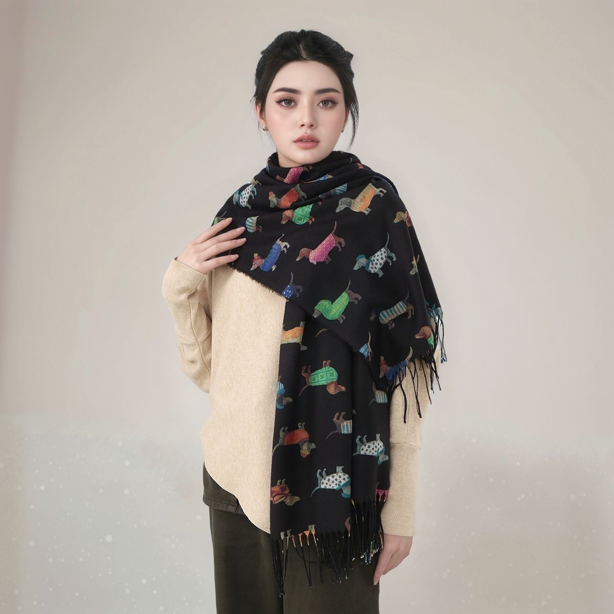 New Cashmere Scarf Shawl Dachs – обзор и цена Cashmere Pashmina Wrap