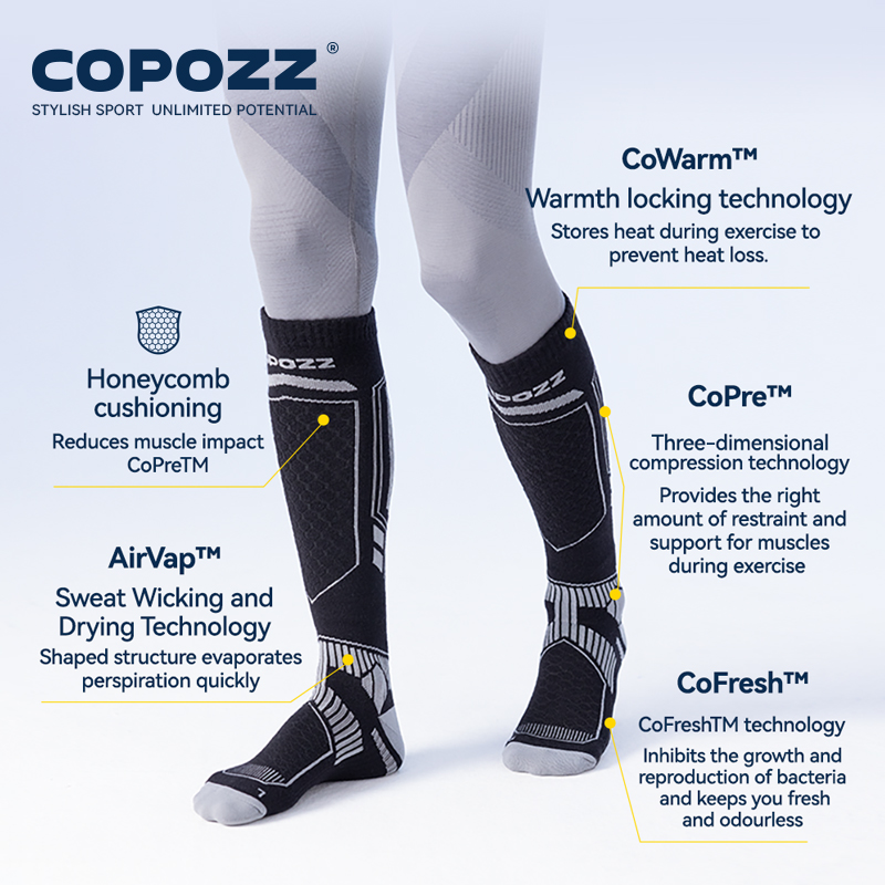 COPOZZ New Winter Ski Socks Me – обзор и цена Thermal Sock Wool