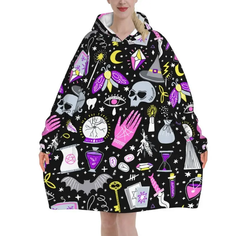 Magic Witchy Goth Oversized Bl – обзор и цена Sherpa Hoodie Fleece