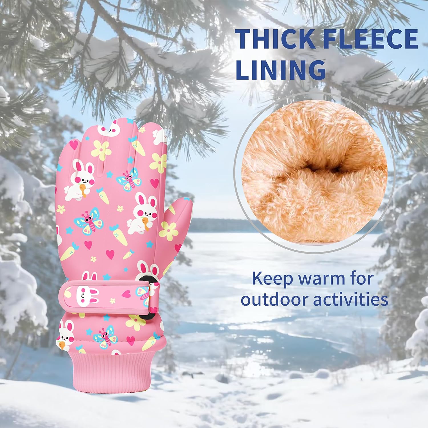 Kids Winter Snow Gloves, Water – обзор и цена Snow Glove Insulated