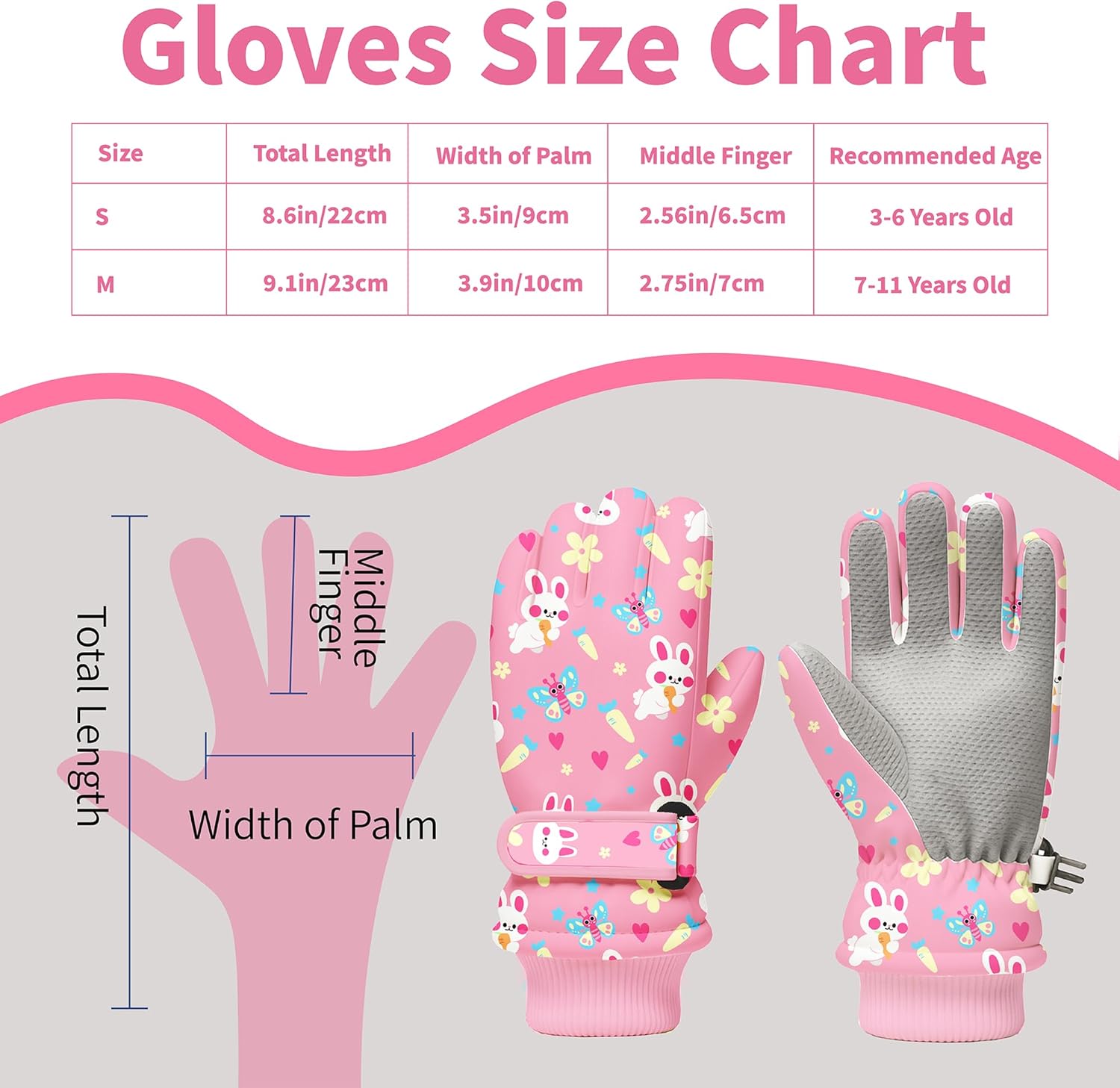 Kids Winter Snow Gloves, Water – обзор и цена Snow Glove Insulated