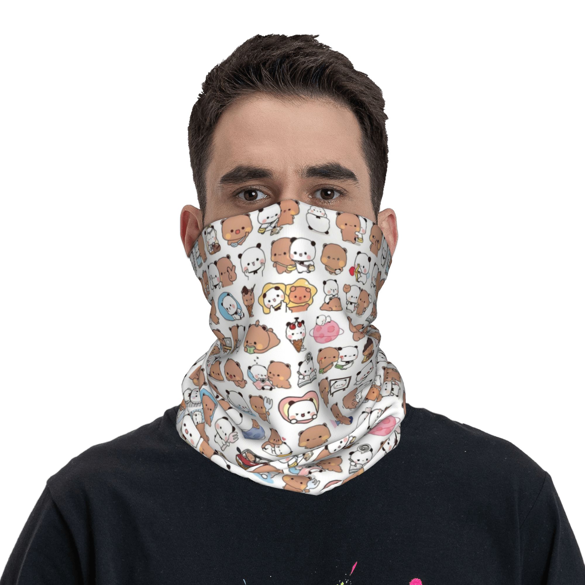 Custom Bear Cartoon Peach And  – обзор и цена Neck Gaiter Fleece