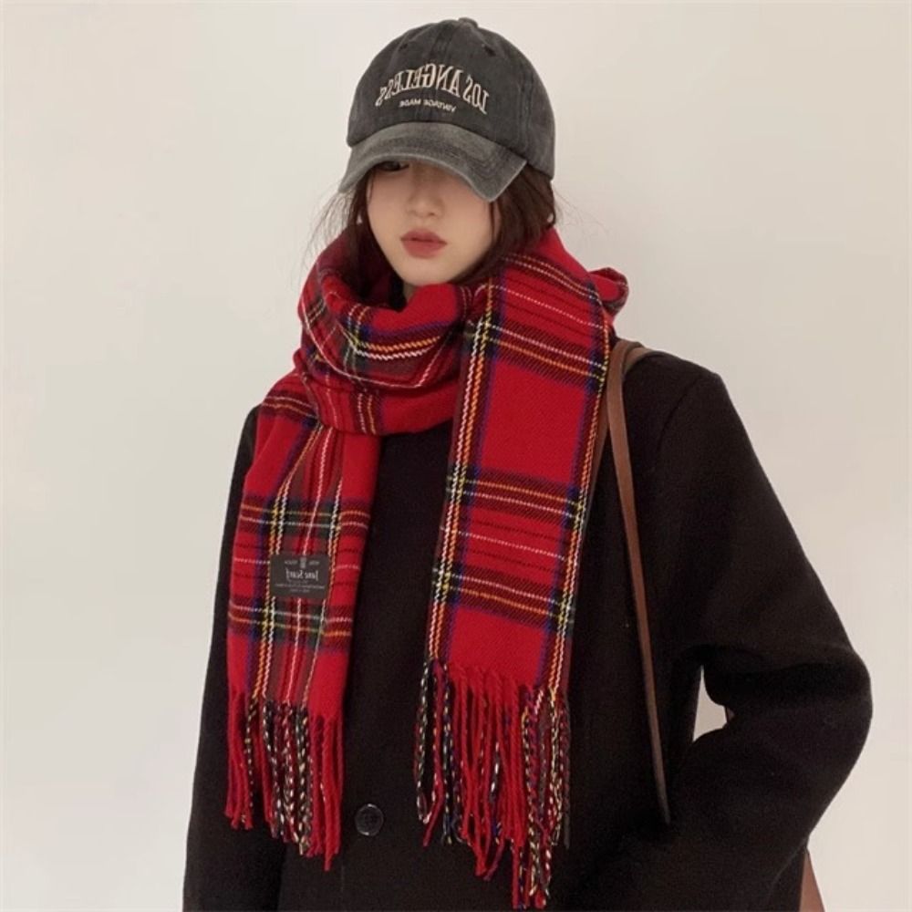 Retro Tassel Plaid Wool Scarf  – обзор и цена Wool Scarf Men