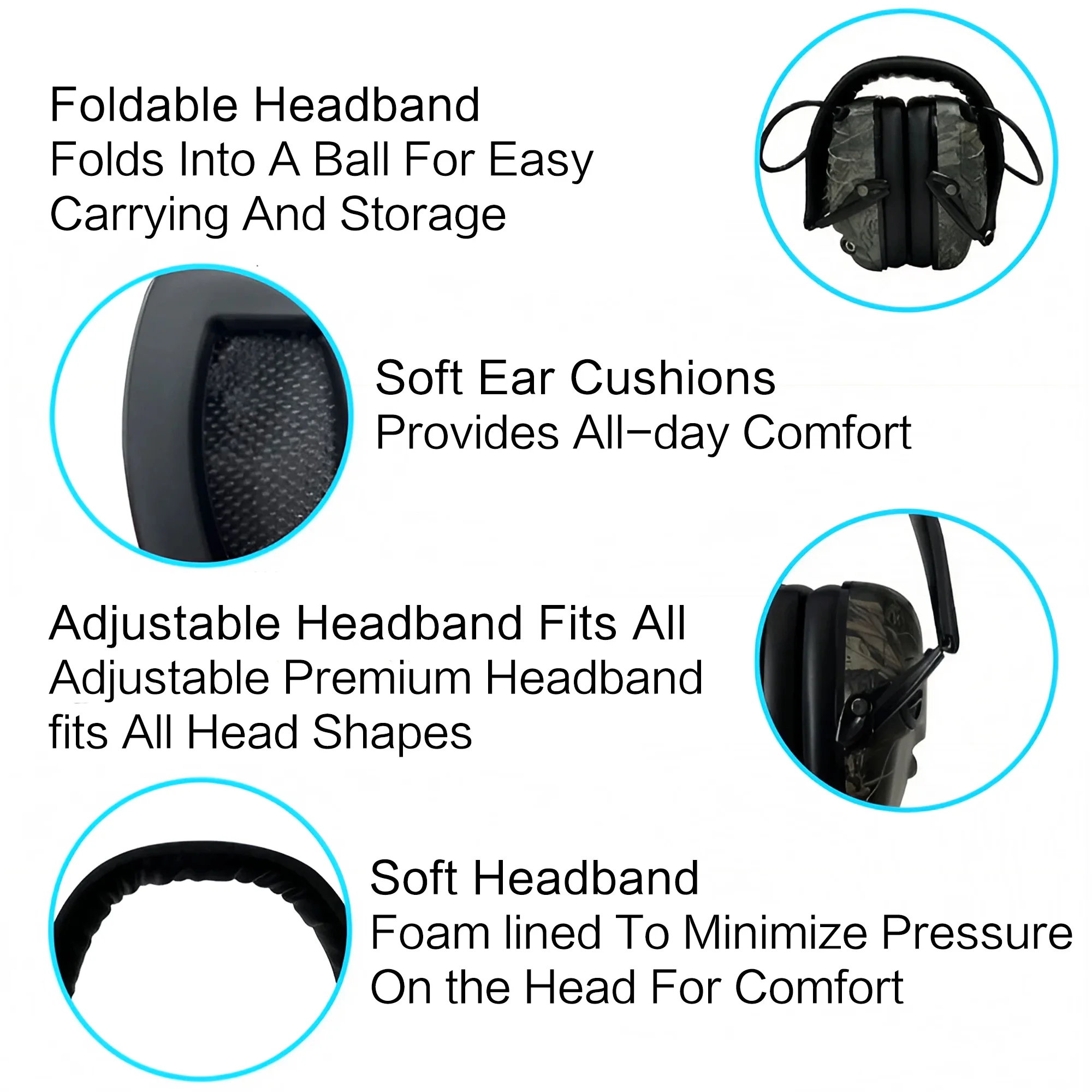 Outdoor Tactical Shooting Earm – обзор и цена Earmuffs Foldable