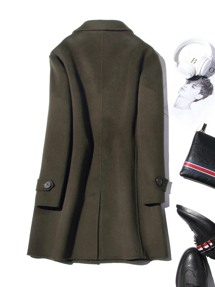 AYUNSUE 100% Wool Coat Men Aut – обзор и цена Wool Coat Peacoat