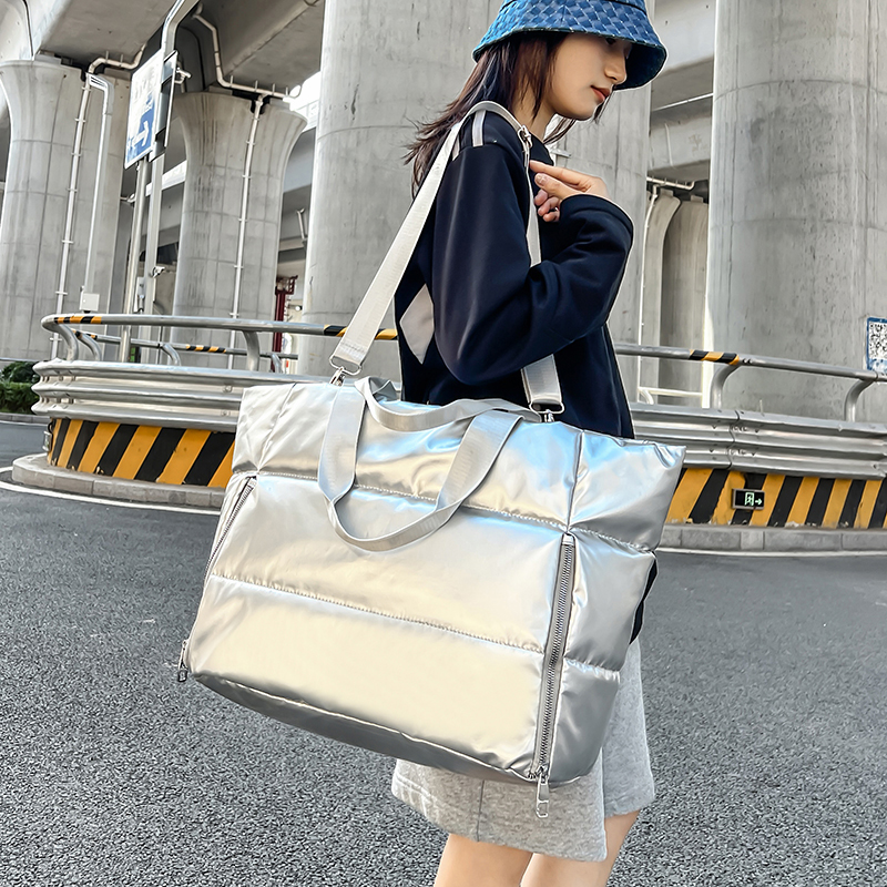 Women Y2k Silver Shoulder Bag  – обзор и цена Down Jacket Packable