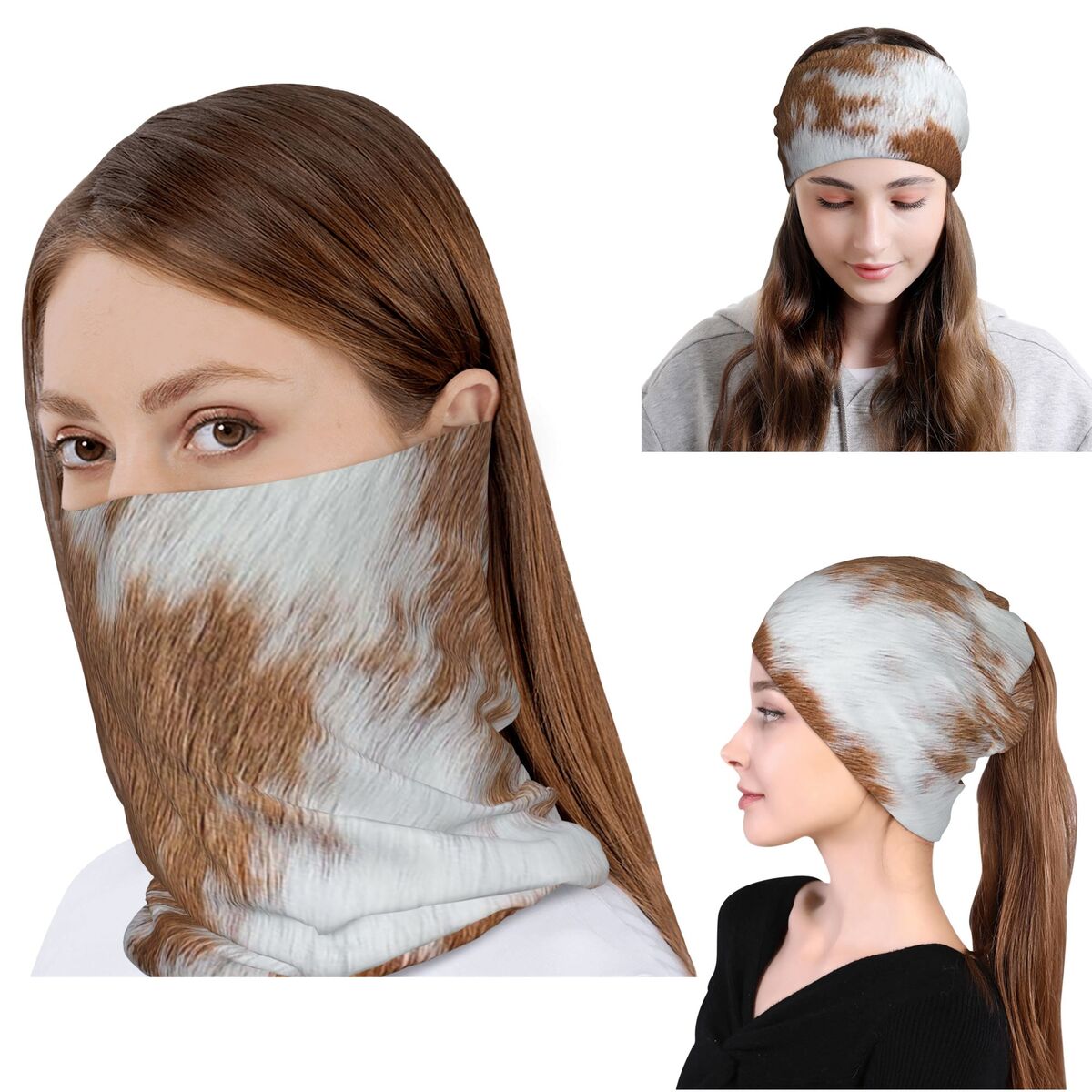 Stylish Cow Fur Cowhide Textur – обзор и цена Knit Beanie Hat Warm