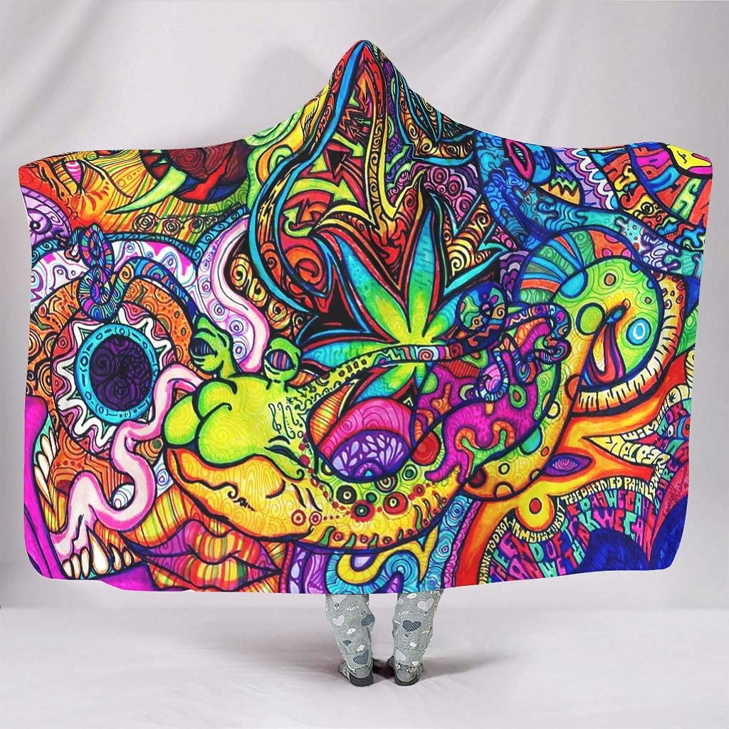 Abstract Bright Trippy Rainbow – обзор и цена Sherpa Hoodie Fleece
