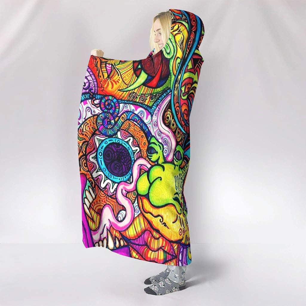 Abstract Bright Trippy Rainbow – обзор и цена Sherpa Hoodie Fleece