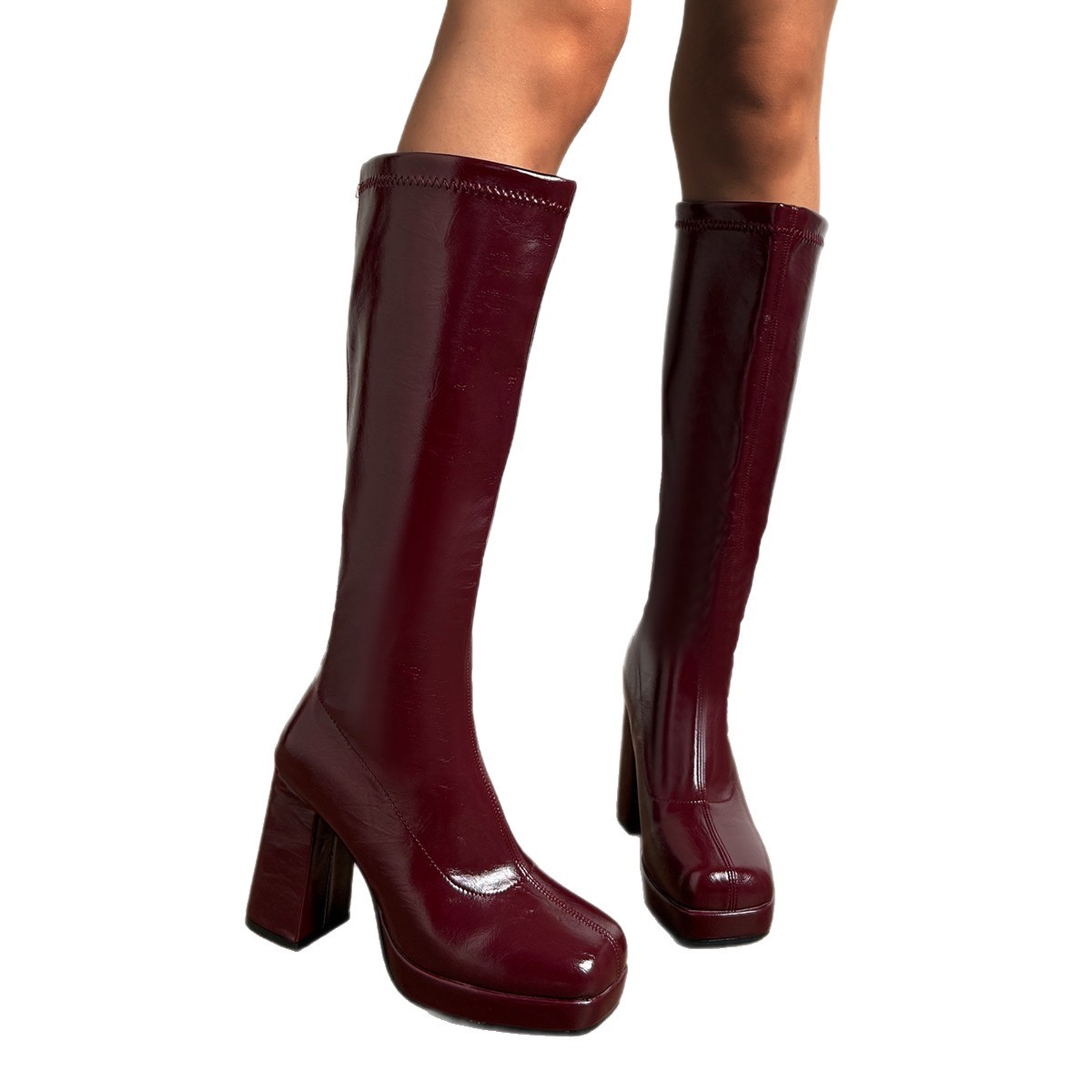 Wine Red Knee High Boots, Knig – обзор и цена Waterproof Winter Boot