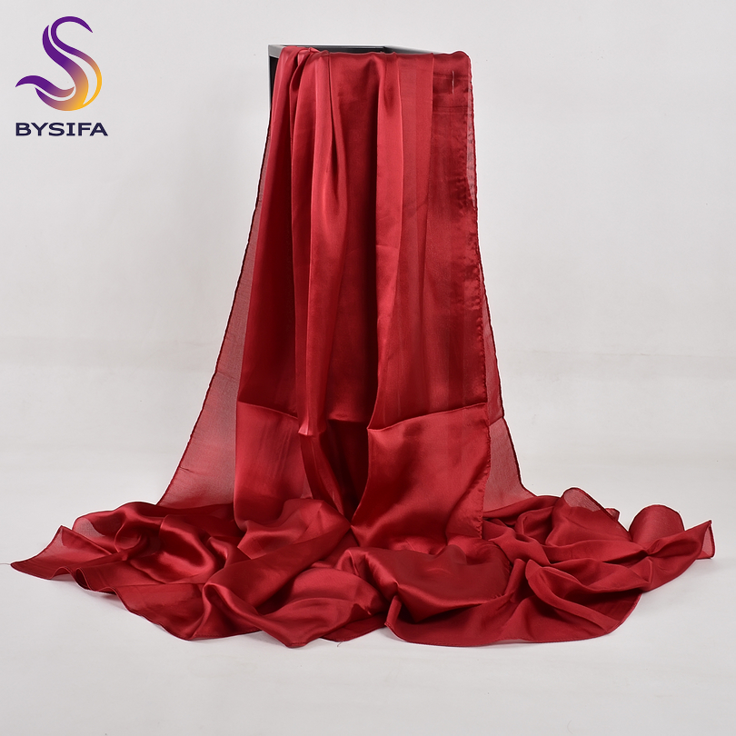 [BYSIFA] Solid Color Silk Scar – обзор и цена Shawl Wrap Winter