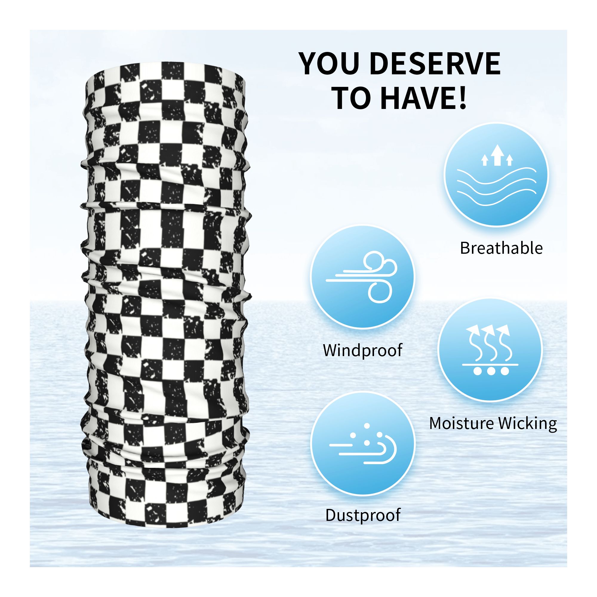 Custom Retro Checkered Flag Wi – обзор и цена Neck Gaiter Fleece