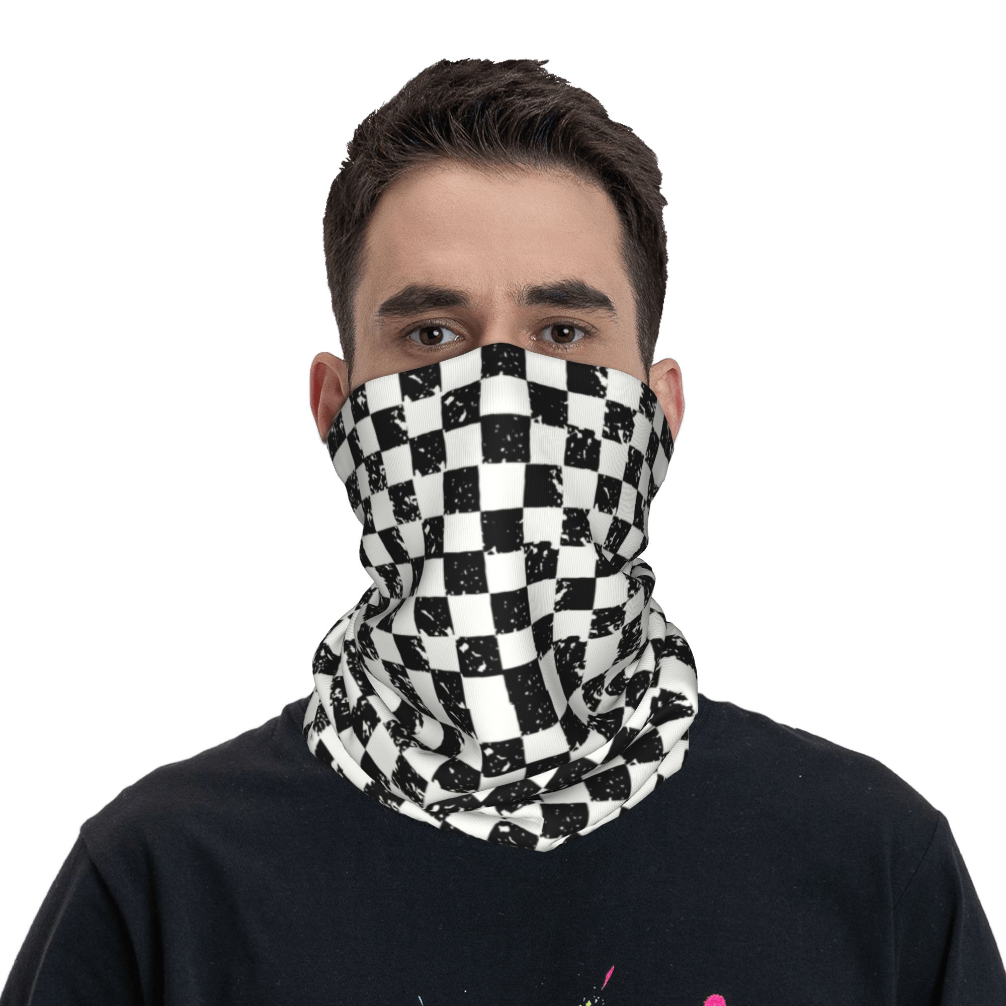 Custom Retro Checkered Flag Wi – обзор и цена Neck Gaiter Fleece