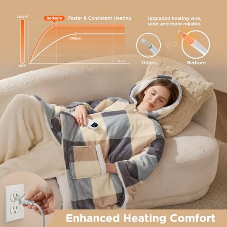 Heated Blanket Wearable Shawl  – обзор и цена Shawl Wrap Winter