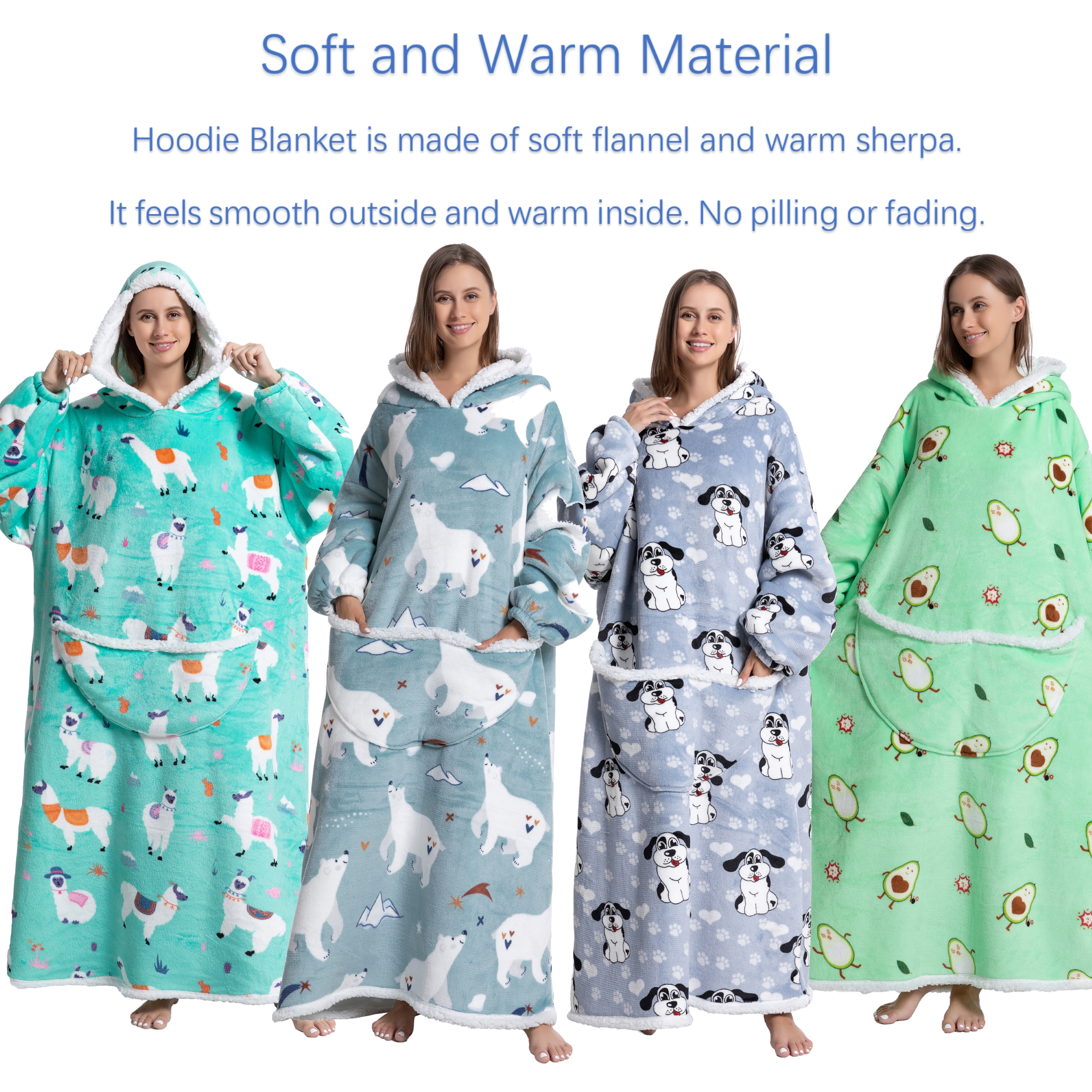 Oversized Wearable Blanket Coz – обзор и цена Sherpa Hoodie Fleece
