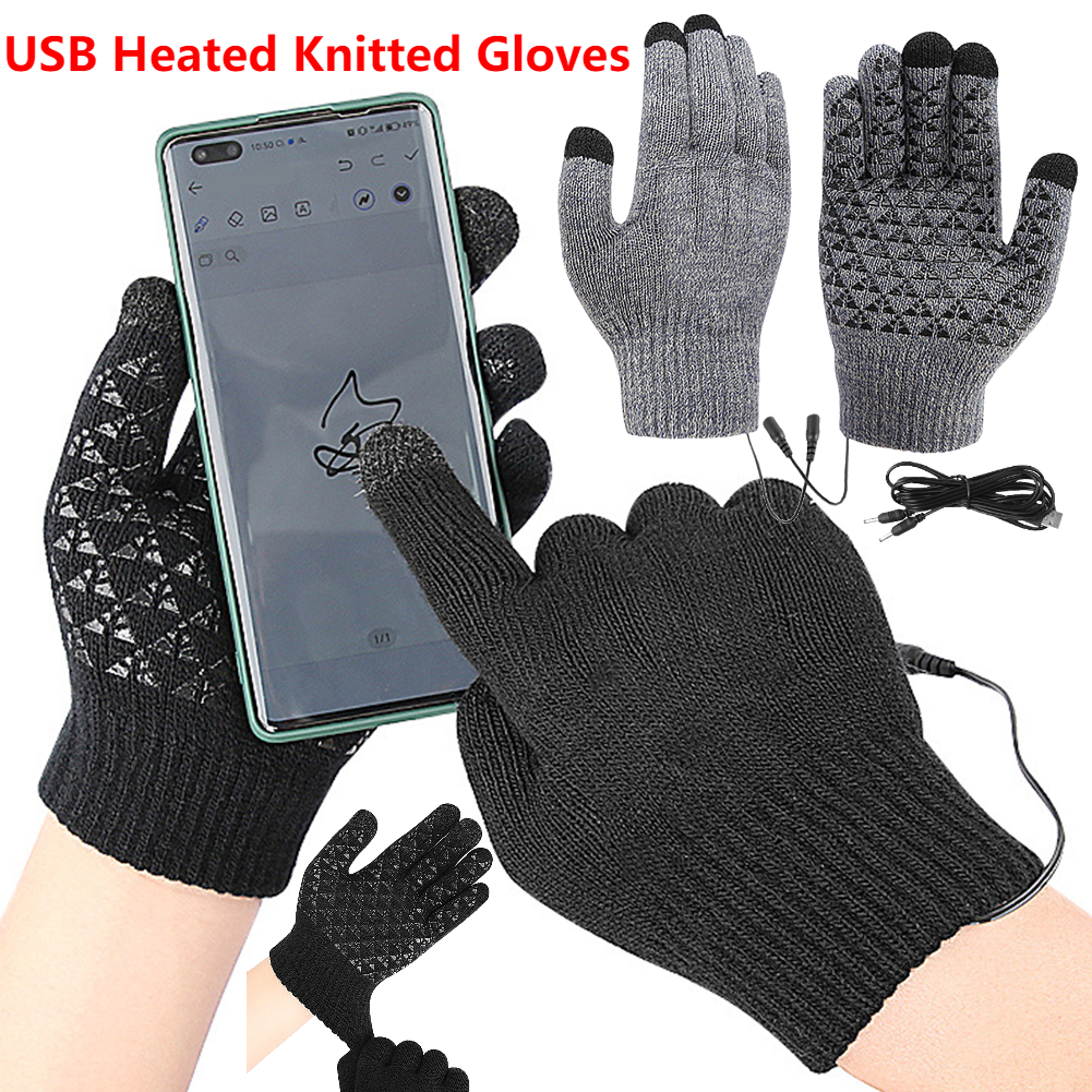 5-1Pairs USB Heated Knitted Gl – обзор и цена Touch Screen Gloves